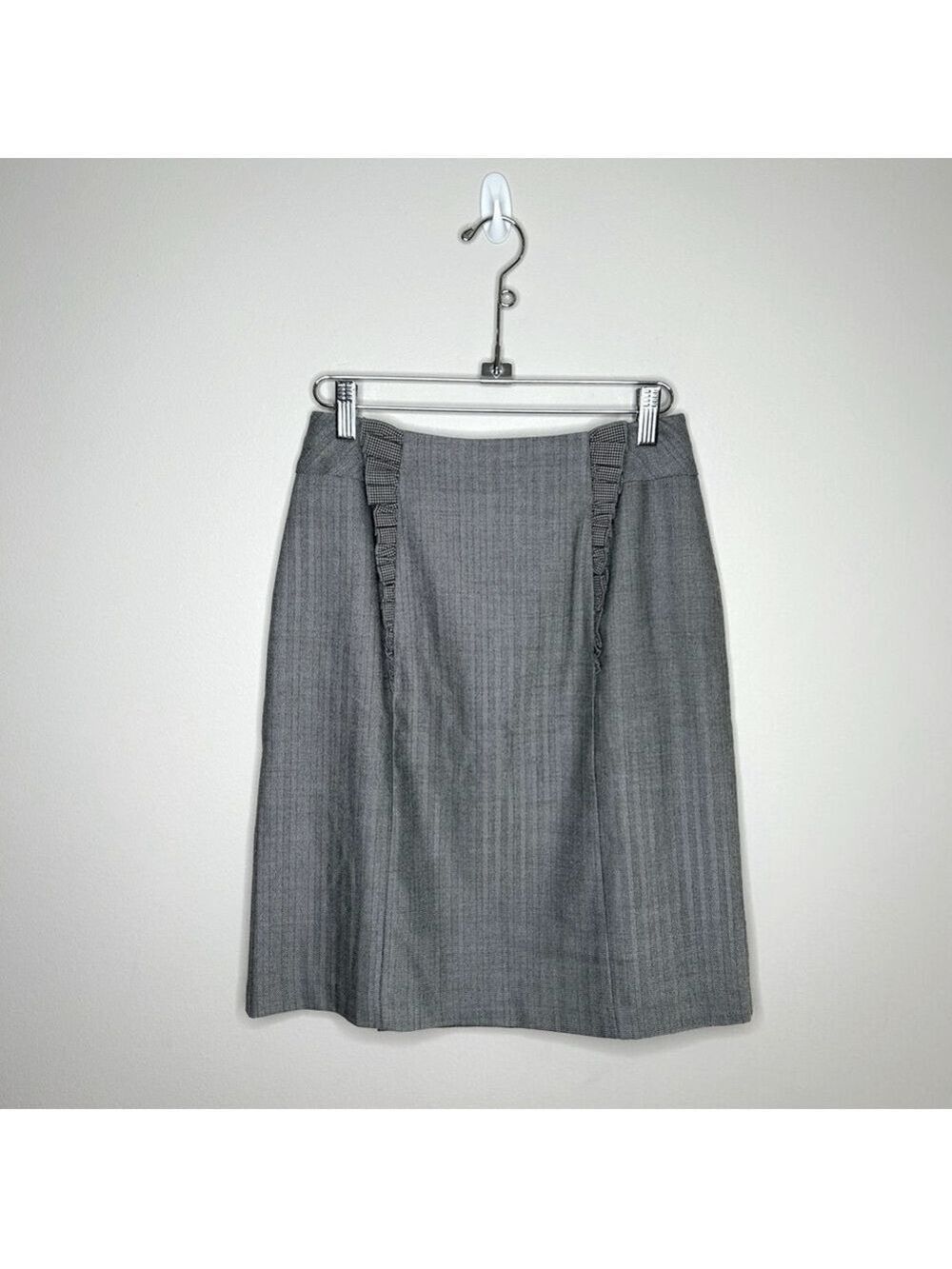 Anthro Girls From Savoy Pencil Skirt Grey Size 2